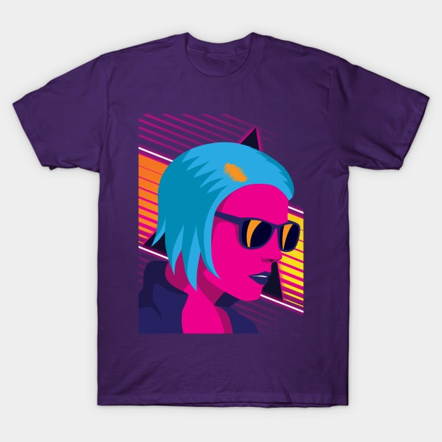 Outrun Girl T-Shirt by patrickkingart